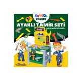 DeYiDo Power Tezgahlı Ayaklı Tamir Seti Oyuncak Büyük Boy Masalı Tamirci Setleri El Aletleri Minik Ustalar