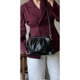 DEZ STORE Kadın Örgü Dokulu Çapraz Askılı Clutch Omuz Çantası