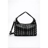 DEZ STORE Perçinli Hobo Çanta | Vintage Y2K Tarzı Studded Omuz Çantası