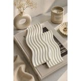 Dezora Home Dalgalı Takı Tabağı - Dekoratif Taş Tozu Takılık, Yüzük ve Küpe Düzenleyici, Modern Minimal Organizer Tepsi