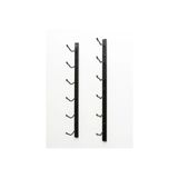 df doffo.com.tr creative furniture designs 6'lı Metal Şaraplık Duvara Monte Metal Şarap Rafı Siyah
