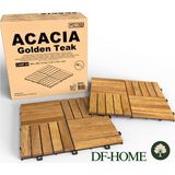 Df Home Ahşap Yer Karosu Renk Altın Tik 30X30CM (10ADET Karo=0.9m2) - 3 farklı rengi daha mevcuttur.