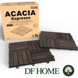Df Home Ahşap Yer Karosu Renk Espresso 30X30 (10 Adet =0.9m²)