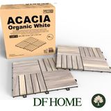 Df Home Ahşap Yer Karosu Renk Organik Beyaz 30X30 (10 Adet=0.9m2)