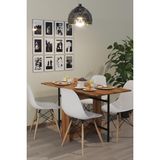 DF01101 Flamingo Pratik Katlanır Beyaz Masa Portatif Yemek ve Mutfak Masası (Barok)