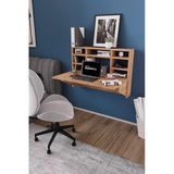 Df01104cm Duvara Monte Katlanır Çalışma Masası – Raflı Duvar Masası, Minimal Tasarım