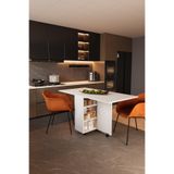 DF01107 Pratik, Katlanır, Açılır Kapanır, Beyaz 3 Raflı 3 Çekmeceli Mutfak, Yemek, Çalışma Masası