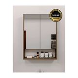 DF16104BR MDF 2 Kapaklı Aynalı Banyo Dolabı Lavabo Üstü Dolap Çok Amaçlı Banyo Dolabı