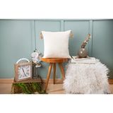 DFN Home Dfn Home Boho Jut Püsküllü Kırlent Kılıfı 43x43 Krem