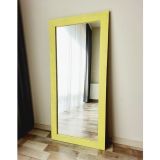 Dfn Wood Dekoratif Duvar Boy Aynası, Sarı, 150X70