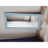 DFN Wood Dfn Wood 100x40 Cm Mdf Dikdörtgen Yeşil Dekoratif Duvar Salon Ofis Aynası