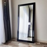 Dfn Wood Mdf Dikdörtgen Siyah Duvar Salon Boy Aynası - 140 x 60 cm