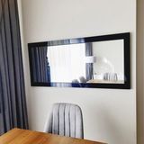 Dfn Wood Mdf Dikdörtgen Siyah Duvar Salon Boy Aynası - 150 x 60 cm