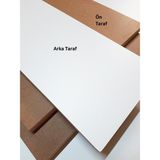 DFN Wood Mdf Plaka Panel Mdf Tabaka Arkası Beyaz Ham 60 Cm X 10 Cm - 18 Mm Kalınlık 2 Adet
