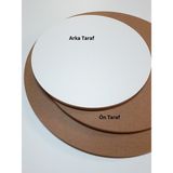 Dfn Wood Yuvarlak Mdf Plaka Panel 60 cm Çap 18 mm Kalınlık Mdf Tabaka Arkası Beyaz Ham 1 Adet - 60x60 Cm Çap