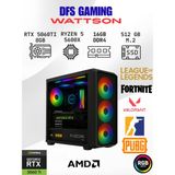 DFS Bilgisayar Dfs Gaming Wattson Ryzen 5 5600X-B550M-RTX 5060 Tı 8GB-16GB RAM-512GB M.2 Ssd-Oyuncu Bilgisayarı Sistem Tavsiyesi - Siyah - Yok