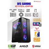 Dfs Gamıng Cyclops Ryzen 7 7800X3d-B650m-Rtx 4060-32Gb Ddr5 Ram-1Tb M.2 Ssd-Oyuncu Bilgisayarı