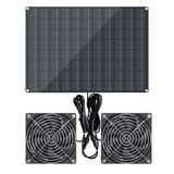 DFTIM Güneş Enerjili Fan, 15W Su Geçirmez Güneş Egzoz Monokristal Fan, Dış/İç Kulübe için 9.8Ft Açma/Kapama Kablosu, Tavuk Kümesi, Coop & Depo ve Sera, Köpek Evleri Soğutma Havalandırması