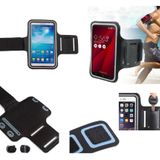 DFVmobile - Buckle ile Kol bandı Profesyonel Kapak Neopren Su geçirmez Silme Spor KOOBEE MAX3 mit kompatibel - Siyah