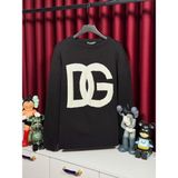 Dg Logo Işlemeli Siyah Erkek Triko Kazak - Dolce Gabbana Yeni Sezon Ürünü - XL