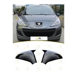 DG Power Peugeot 207 2006 - 2012 uyumlu Batman Yarasa Ayna Kapağı Parlak Siyah Abs Plastik Seti Pejo Ayna