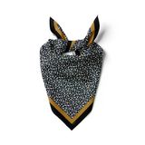 DG01532-22 Siyah Beyaz Geometrik Desenli 50x50 cm Bandana