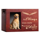 DGDCDV Köpek veya Kedi Külleri için Pet Memorial Urns, Ahşap Kişiselleştirilmiş Cenaze Ölü Yakma Kutuları, Astar Olarak Siyah Flanel ile Anma Hatıra Hafıza Kutusu, Kayıp Evcil Hayvan Anma Hediyesi (L, Doğal)