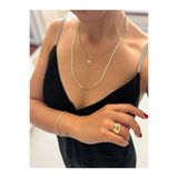 DGK COLLECTİON 14K gold renk altın kaplama müthiş parlak ve harika tasarım 3'lü kolye seti
