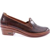 DGN 065-2111-23Y Taba Kroko Kadın Comfort Ayakkabı