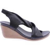 Dgn 1048-22Y Kadın Dolgu Taban Çapraz Bantlı Sandalet - Siyah