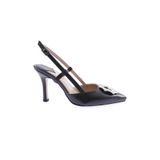 DGN 2020-23Y Beyaz Kadın Bilekten Bağlı Kristal Tokalı İnce Topuklu Ayakkabı