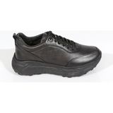 Dgn 20225 Erkek Bağcikli Sneaker Ayakkabi - Siyah Rugan Siyah