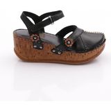 Dgn 217-2064 Kadin Mega Kalin Taban Sandalet - Siyah