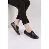 DGN 22001-22Y Siyah Bağcıklı Kadın Comfort Ayakkabı
