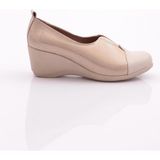 Dgn 2331 Kadin Lastik Detayli Dolgu Taban Comfort Ayakkabi - Ekru