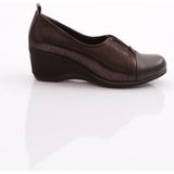Dgn 2331 Kadin Lastik Detayli Dolgu Taban Comfort Ayakkabi - Kahve