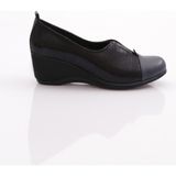 Dgn 2331 Kadin Lastik Detayli Dolgu Taban Comfort Ayakkabi - Lacivert