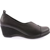 DGN 2331 Kadin Lastik Detayli Dolgu Taban Comfort Ayakkabi - Siyah