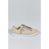 Dgn 2475 Kadin Taş Ip Bağcikli Sneaker Ayakkabi - Bej Nubuk