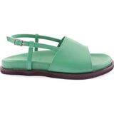 DGN 3015-23Y Kadin Kalin Bantli Sandalet - Yeşil