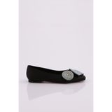 DGN 3030-424 Siyah Saten Kadın Babet