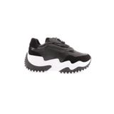 DGN 36462831 Siyah Kalın Taban Lazer Detaylı Kadın Sneakers Ayakkabı