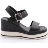Dgn 400-24170 Kadin Mega Kalin Taban Sandalet - Siyah