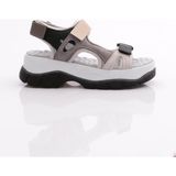 DGN 4740-22Y Kadin Kalin Taban Cirtli Sandalet - Buz Mavi - Vizon