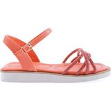 DGN 535-23Y Kadin Çapraz Silver Taşli Sandalet - Oranj
