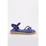 DGN 535 Kadın Çapraz Silver Taşlı Sandalet