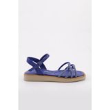 DGN 535 Saks Kadın Çapraz Silver Taşlı Sandalet