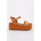 DGN 6002 Kadin Kalin Taban Sandalet - Orange