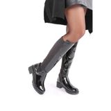 DGN 601 Siyah Arkası Stretch Knee High Kadın Çizme