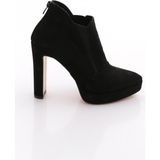Dgn 611 Kadin Topuklu Bot - Siyah Velvet